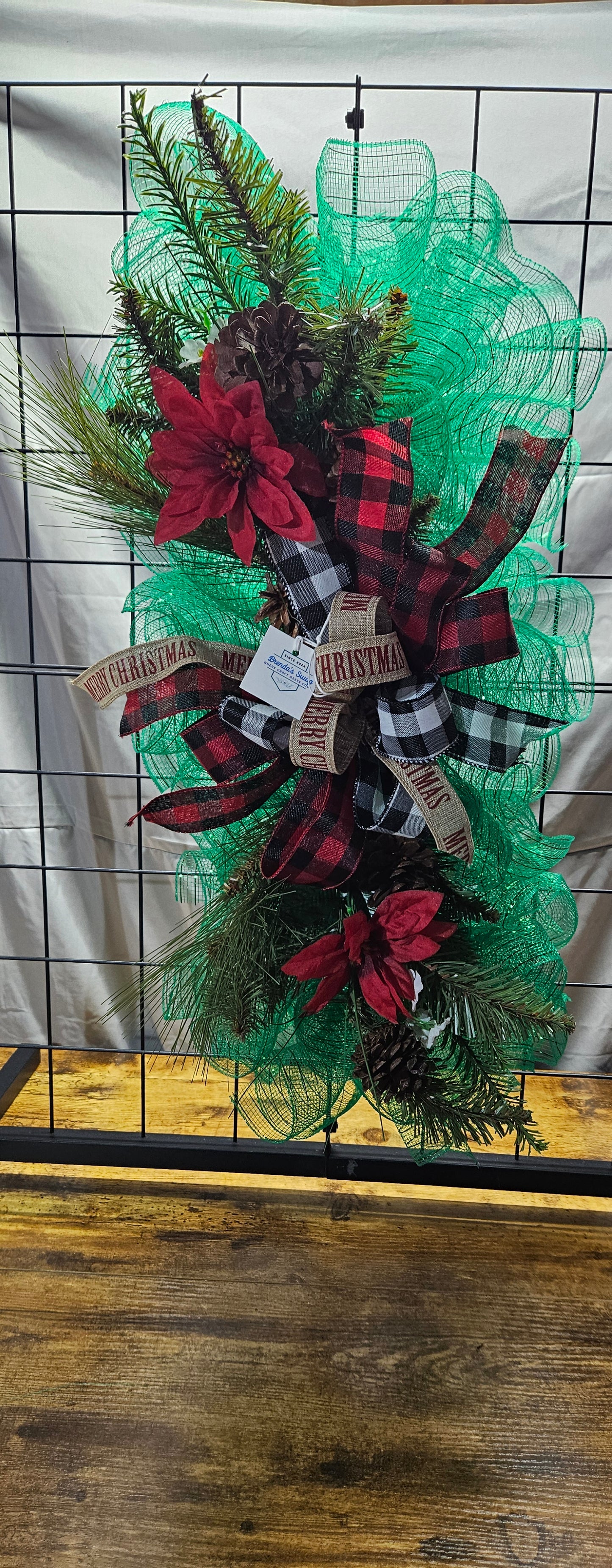 Plaid Christmas Swag/Centerpiece