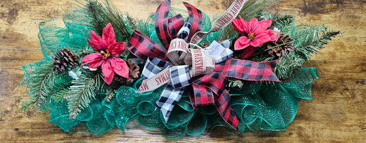 Plaid Christmas Swag/Centerpiece