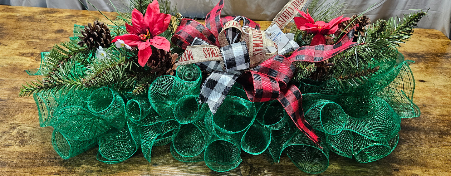 Plaid Christmas Swag/Centerpiece