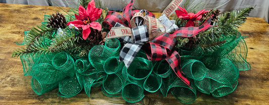 Plaid Christmas Swag/Centerpiece