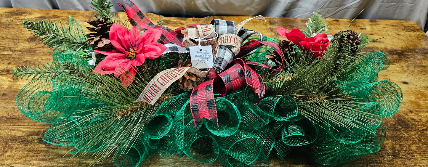 Plaid Christmas Swag/Centerpiece