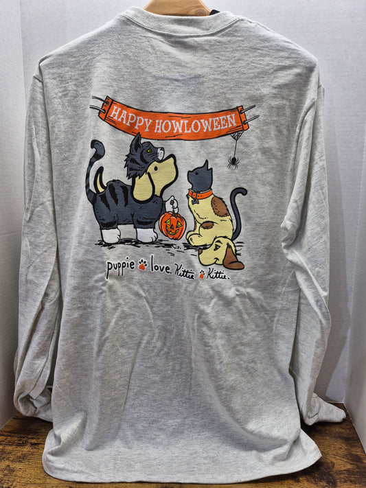 Puppie Love & Kittie Kittie Halloween Costumes LS tee